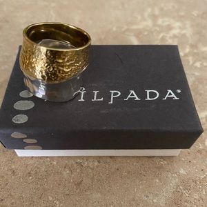 SILPADA brass and sterling ring size 9